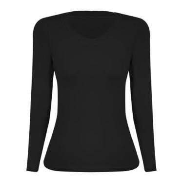 Imagem de Blusa Manga Longa Lupo Loba 45138-001 Feminina Cotton Algodão T. P/GG,