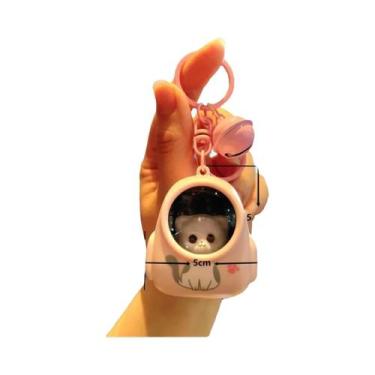 Imagem de Chaveiro De Urso Fofo Kawaii Com Mini Luz Noturna E Luz De Ambiente Pa