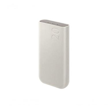 Imagem de Carregador Portátil Power Bank 20.000mAh Samsung 3 Portas USBC Super Rápido 45W Bege 40...