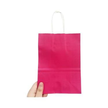 Imagem de Sacolas De Presente Coloridas De Papel Kraft Com Alças Para Lembrancin