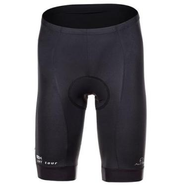 Imagem de Bermuda de ciclismo masculina Mauro Ribeiro Light Tour 2.0, Preto, GG