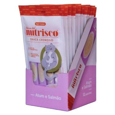 Imagem de Caixa Nutrisco Petisco Cremoso Gatos Sabor Atum Salmão C/12