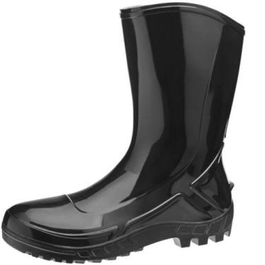 Imagem de Bota de PVC impermeável cano médio sem forro preto - Vulcaflex (35) - 