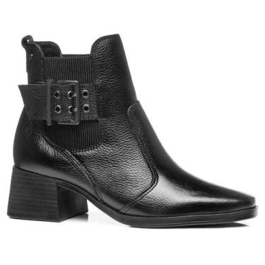 Imagem de Bota Pegada 282351-02 Feminina em Couro Preta, Preto, 38