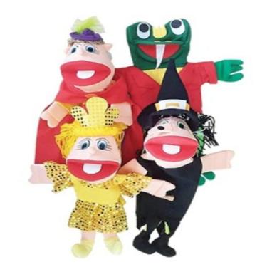 Imagem de Kit Fantoches Príncipe e o sapo  4 Personagens - Fantoches Gonzaga