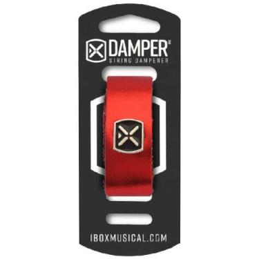 Imagem de Abafador de Cordas Dmmd04 Profissional em Couro Legítimo Vermelho Ibox