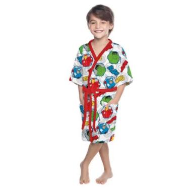 Imagem de Roupão Infantil Quimono Lepper Avengers Cinza, G