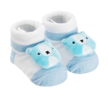 Imagem de Meia Masculina Bichinho Led PIMPOLHO Cor:Branco/UrsoTamanho:00-15, Bra