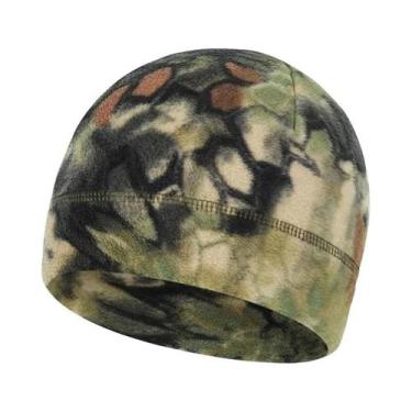 Imagem de Gorro Camuflado Masculino De Lã Polar Macia Com Proteção Para as Orelh