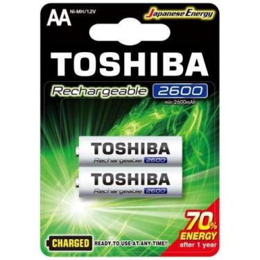 Imagem de Pilha Recarregável AA 1,2v 2600mAh TNH6GAE (C/2 Pilhas) Toshiba