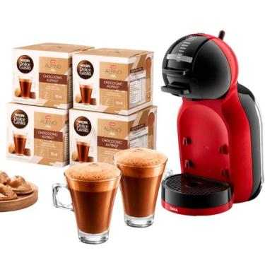 Imagem de Kit Cafeteira Expresso Arno Dolce Gusto Mini Me Vermelha 127V 2 Xícara