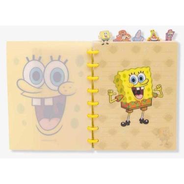 Imagem de Caderno de anotações com divisórias Bob esponja Licenciado Cor:amarelo