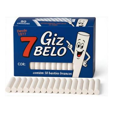 Imagem de 7 Belo Gizes Escolar Branco 50 Unidades - Kit Econômico