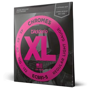 Imagem de Encordoamento Para Baixo 5 Cordas Escala Longa .045-.132 Polido D'Addario XL Chromes ECB81-5