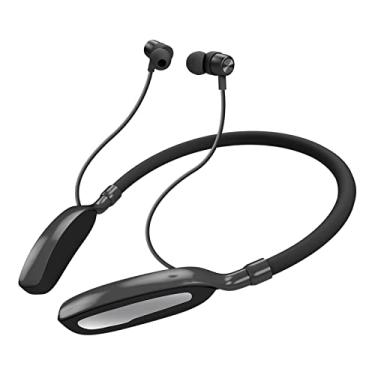 Imagem de Fones de ouvido Bluetooth, fones de ouvido sem fio, magnéticos, estéreo, Bluetooth, sem fio, para vídeo de jogos, preto