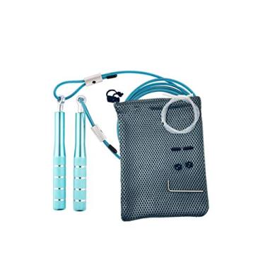 Imagem de Cabo de pular de fio de aço ajustável alça deslizante de alumínio com corda de salto para aeróbica, treinamento fitness e perda de peso