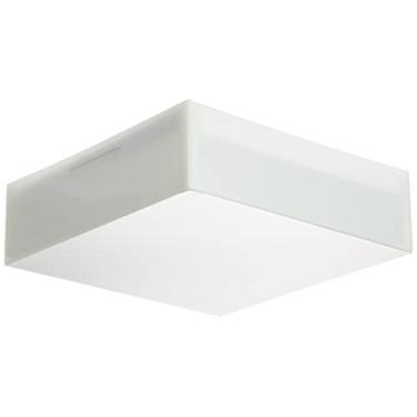 Imagem de Plafon de Sobrepor Led Quadrado Valencia de 9W - Tualux, 18X18 cm Branco - 3000K - Bivolt - Luz Amarela, Pequeno