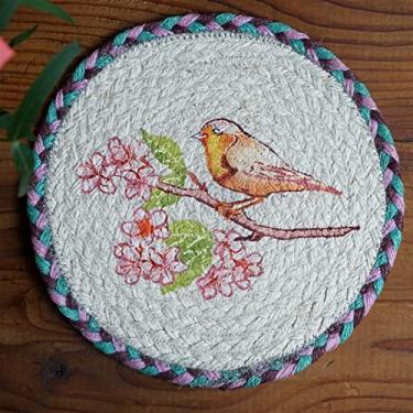 Imagem de GUIPAIHAI Tapete de panela estilo country para jantar pratos resistentes ao calor e decoração de mesa para casa (cor: estilo E)