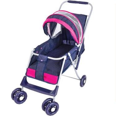 Imagem de Carrinho De Boneca Milano Bebe Reborn Azul P/ Boneca Grande - Mep Kids