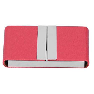 Imagem de Tonsa Capa para cartões de visita, design aberto duplo, porta-cartões ultrafino e grande capacidade com design especial de ramo para reuniões de viagem (vermelho, 400 #)