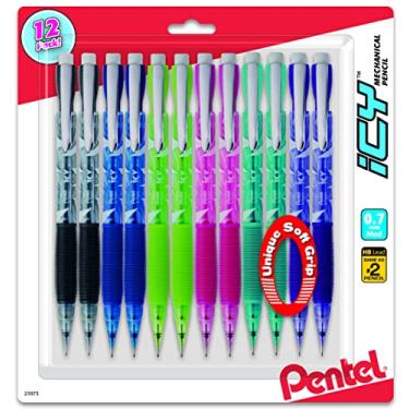 Imagem de Pentel Lapiseira Icy Razzle-Dazzle, (0,7 mm), barris sortidos, cor pode variar, pacote com 12 (AL27RDBP12M)