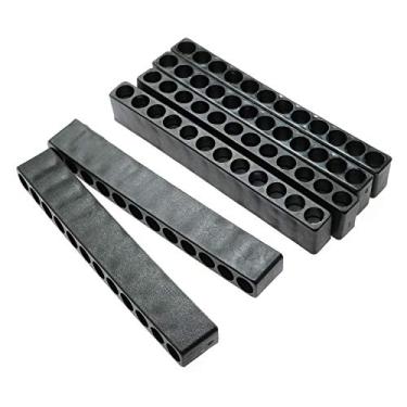 Imagem de RLECS 6 peças 12 furos chave de fenda caixa de armazenamento de plástico haste hexagonal chave de fenda suporte para acessórios de energia