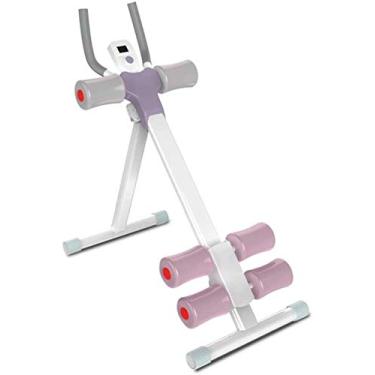 Imagem de Máquina abdominal dobrável com altura ajustável para uso doméstico com contador de LED Design de triângulo sólido não é fácil de agitar para academia de escritório atualizado