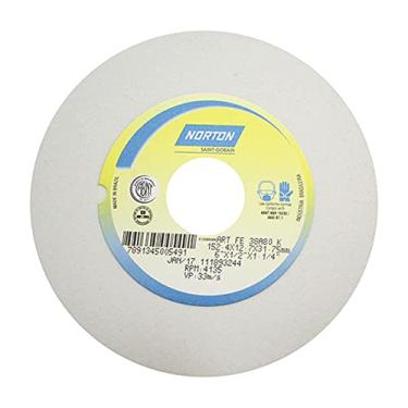 Imagem de Rebolo Reto para Ferramentaria 6'' X 1/2'' X 1.1/4'' Grão 80 Grão 80 FE 38A 80K NORTON