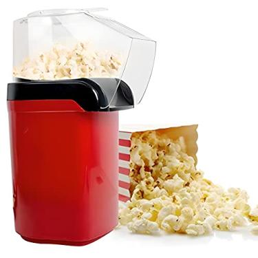 Imagem de Andrew James Mini Pipoqueira Elétrica Fazer Pipoca Sopro de Ar Quente Vermelha