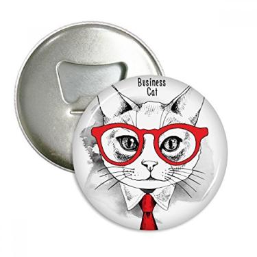 Imagem de Abridor de garrafa Bussiness Cat Head Protect Animal Pet Lover Emblema multifuncional