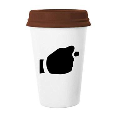 Imagem de Caneca Provoke Gesture Outline Pattern Caneca Café Copos Cerâmica Copo Tampa