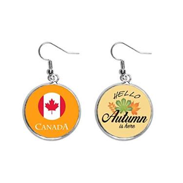 Imagem de Brinco de folha de bordo da América do Norte Canadá com pingente de folha de vancouver joia