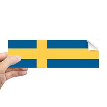Imagem de DIYthinker Adesivo retangular com bandeira nacional da Suécia, país da Europa, adesivo para janela