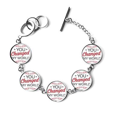 Imagem de DIYthinker You Changed My World Pulseira de Dia dos Namorados