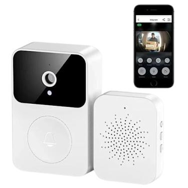 Imagem de Campainha Inteligente com Câmera HD Integrada, Detecção de Movimento PIR, Alarme de Segurança, Interfone e Wi-Fi, Armazenamento na Nuvem, para Casa e Apartamento - Point Drinks