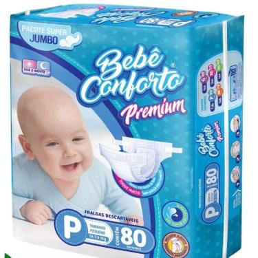 Imagem de Fralda Inf Bebe Conforto Premium Jumbo P C/80