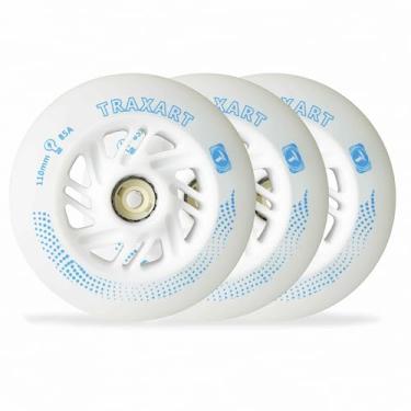 Imagem de Jogo de Rodas Traxart Inline com LED 110mm/85A - Branco