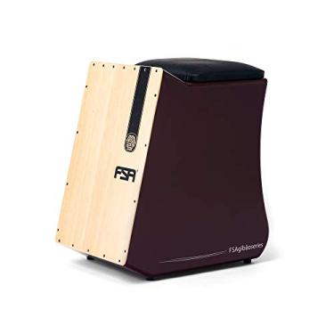 Imagem de Cajon FSA Instrumento de Percussão Profissional Feito à Mão - Graves Profundos, Som de Caixa Nítido, Madeira Brasileira, Design Ergonômico de Inclinação FGB6502 VINHO