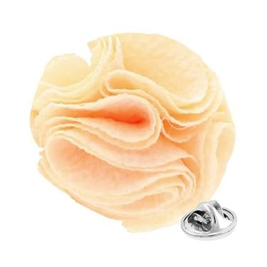 Imagem de Vittorio Vico Broche de lapela Seersucker Rose Flower para homens - Broche rosa, broche, flor na lapela para homens, 2.5" (6.36CM), Poliéster, Não aplicável