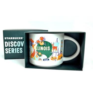Imagem de Starbucks Caneca de café de cerâmica Illinois Discovery Series, 400 ml