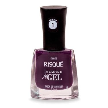Imagem de Risqué Esmalte Diamond Gel Calda De Blueberry Cremoso 9 5 Ml