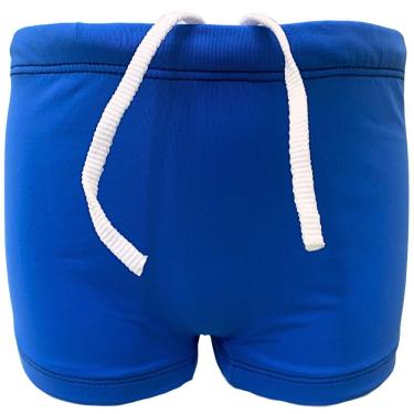 Imagem de Sunga Boxer Juvenil Azul Natação Proteção Uv Xbox Com Cordão Infantil Praia Piscina Filtro Solar 50