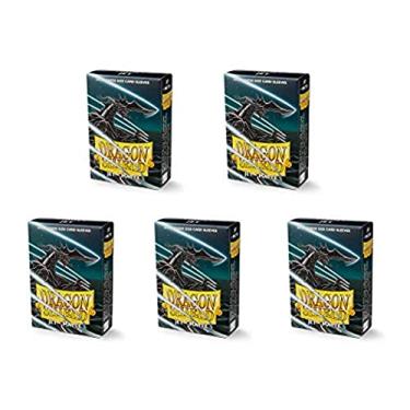 Imagem de 5 Packs Dragon Shield Matte Mini Japanese Jet 60 ct Card Sleeves Value Bundle!