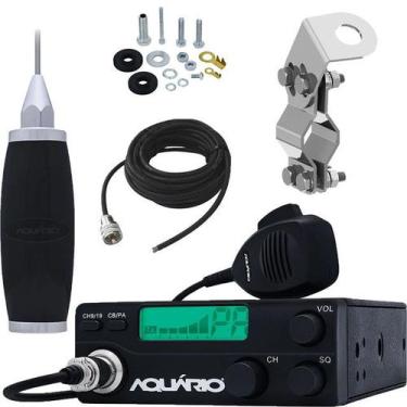 Imagem de Rádio Px 40 Canais Rp-40 Antena 2,7m Cabo Suporte Tubular - AQUARIO