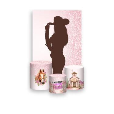 Imagem de Painel De Festa Vertical 1,50 x 2,20 + Trio De Capas Cilindro - Countr