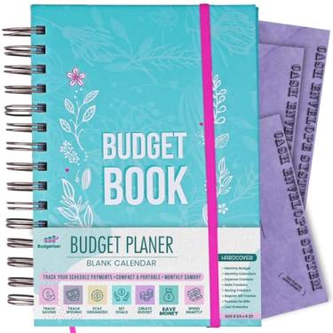 Imagem de Planejador de orçamento e livro organizador de notas mensal - (sem data) Livro de orçamento e caderno com rastreamento de despesas - Agenda financeira com envelopes para dinheiro - Diário de orçamento com bolsos para dinheiro