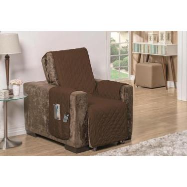 Imagem de Protetor capa para sofá poltrona de 1 lugar em dupla face impermeável 