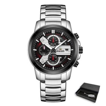 Imagem de Relógio SWISH  Masculino  Militar à Prova D água Ouro Aço  - ElaShopp