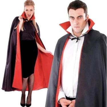 Imagem de Capa Dupla Face Alta Qualidade Fantasia Halloween Vampiro - C/N