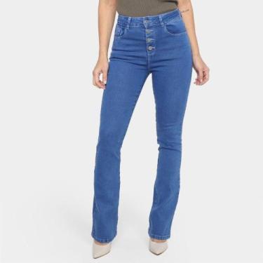 Imagem de Calça Jeans Bootcut Sawary Cintura Alta Feminina